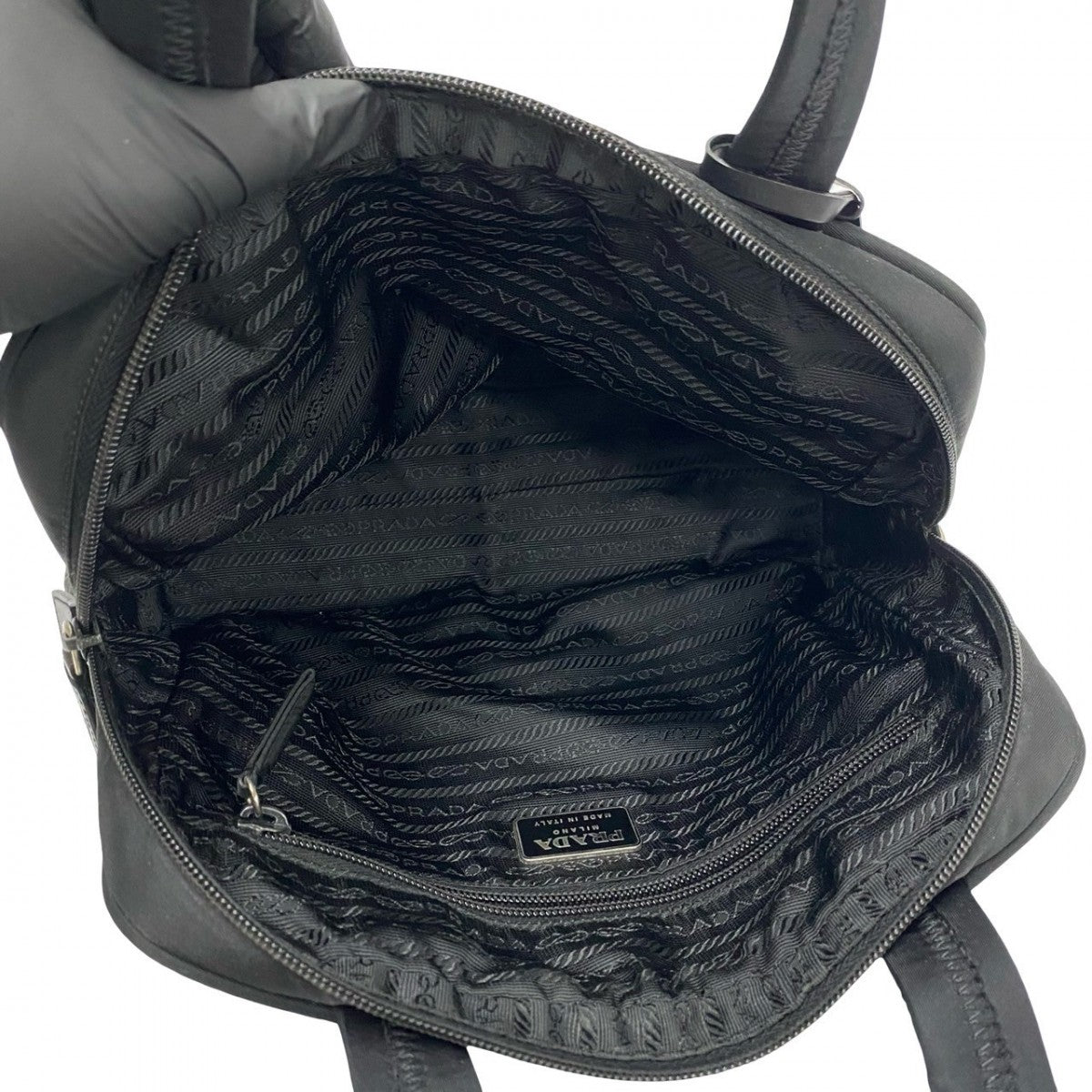 PRADA Handbag Nylon black
