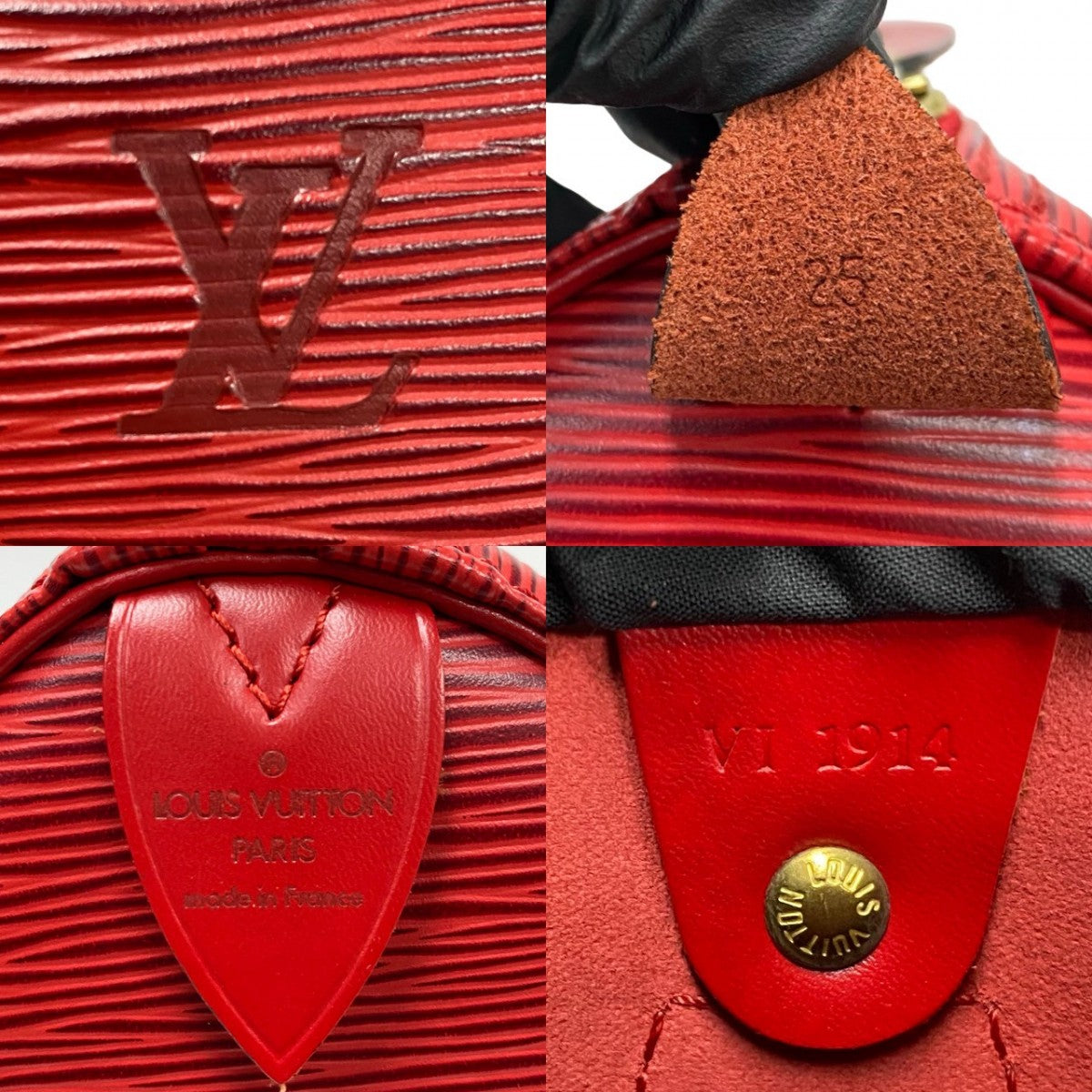 LOUIS VUITTON Handbag M43017 leather Red Epi Speedy 25