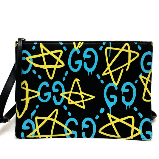 GUCCI Shoulder Bag 429004 leather black ghost