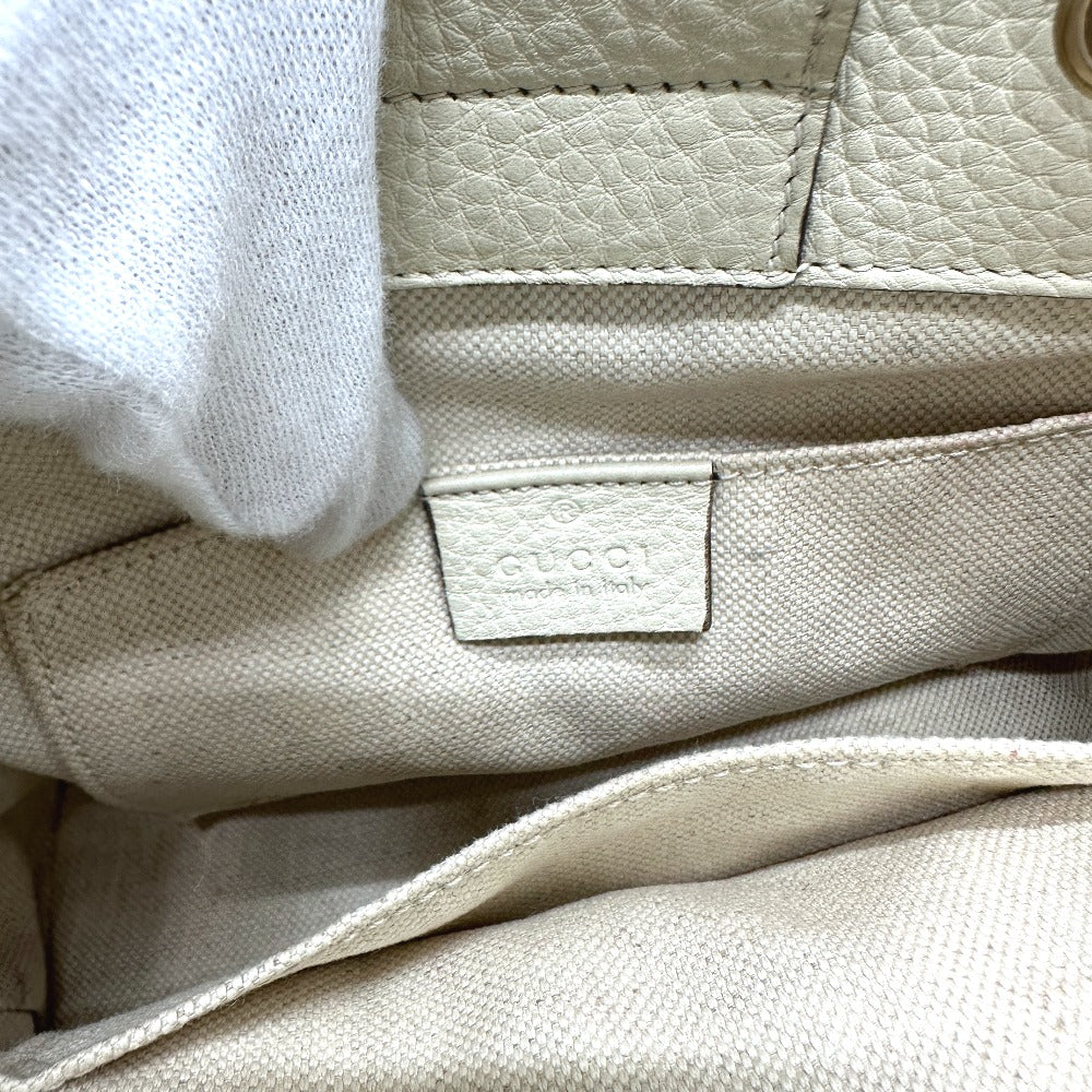 GUCCI Handbag 368823 leather white logo Women Used Authentic