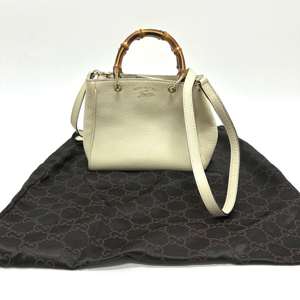 GUCCI Handbag 368823 leather white logo Women Used Authentic