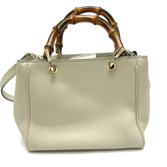 GUCCI Handbag 368823 leather white logo Women Used Authentic