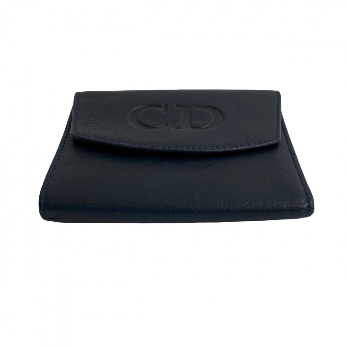Dior Tri-fold wallet leather Navy