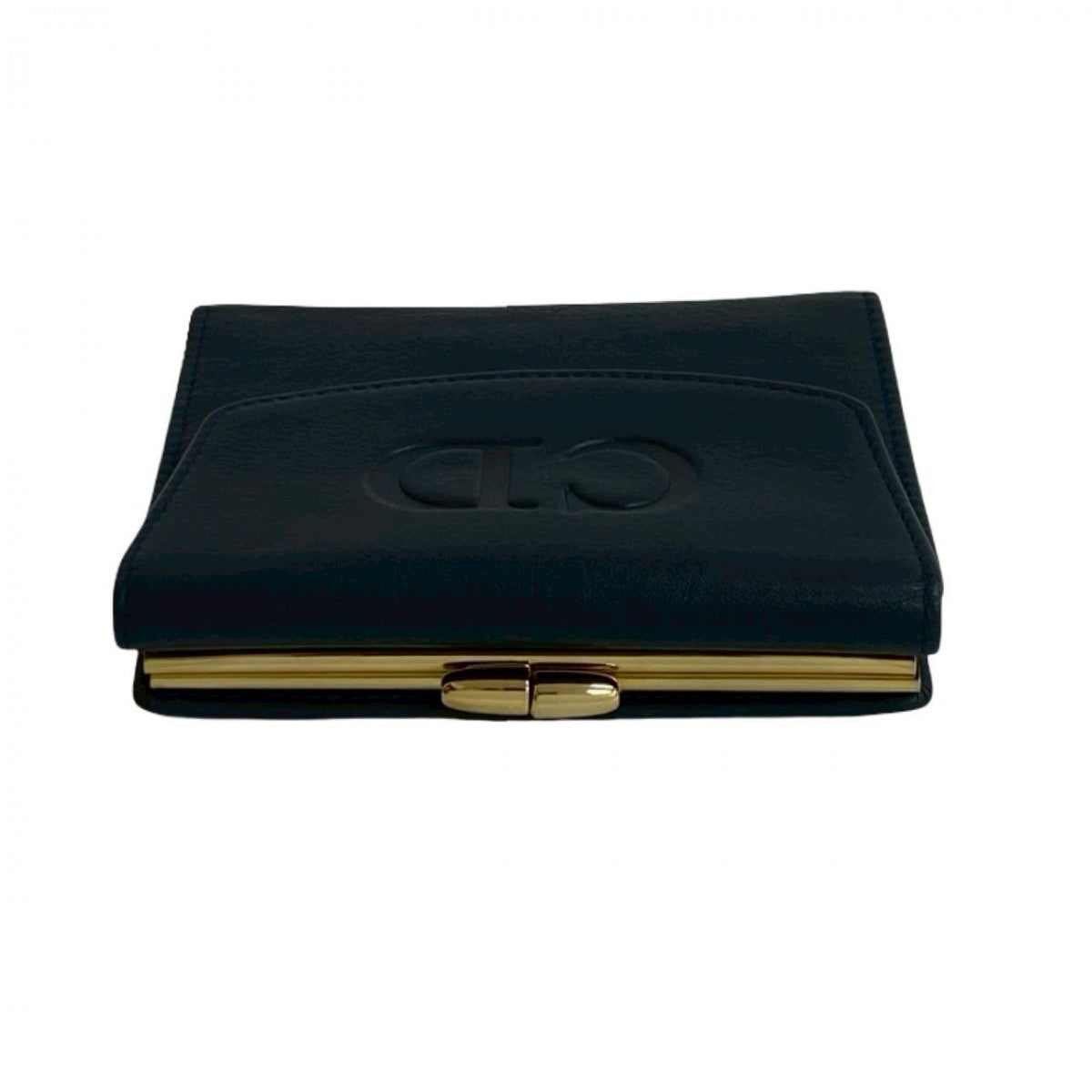Dior Tri-fold wallet leather Navy