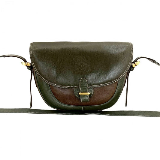 LOEWE Shoulder Bag leather khaki