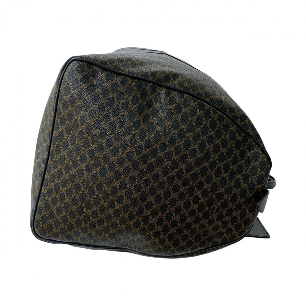 CELINE Boston Duffel bag Leather, PVC Brown Macadam Blason Triomphe Pattern Women Used Authentic