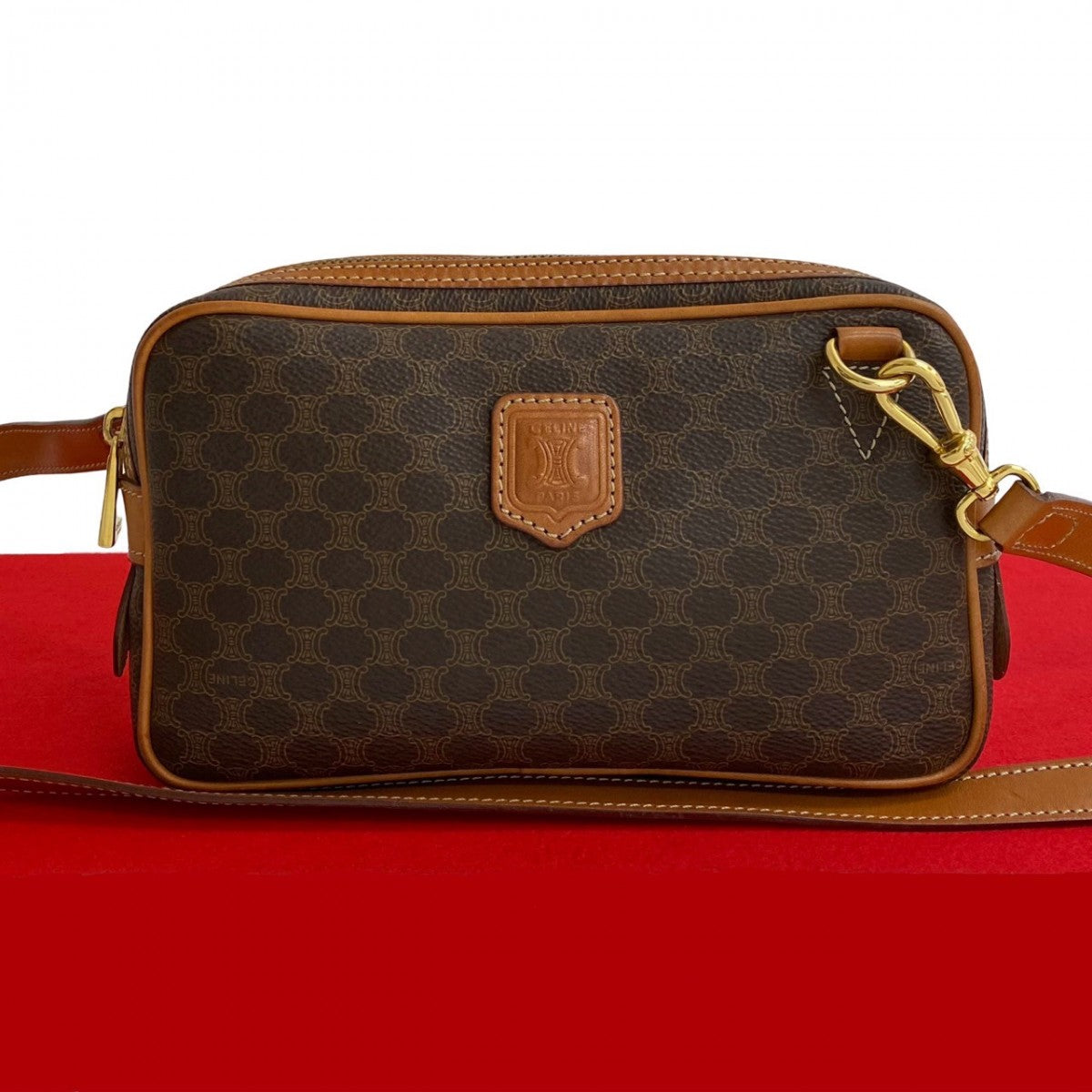 CELINE Shoulder Bag leather Brown