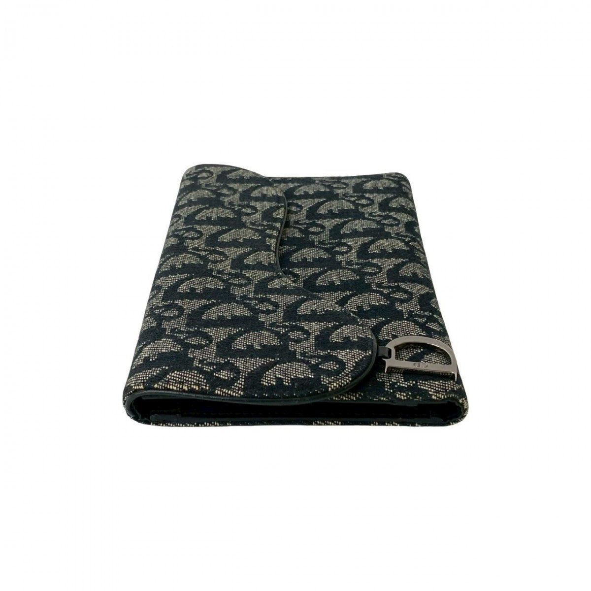 Dior Long Wallet Purse canvas black