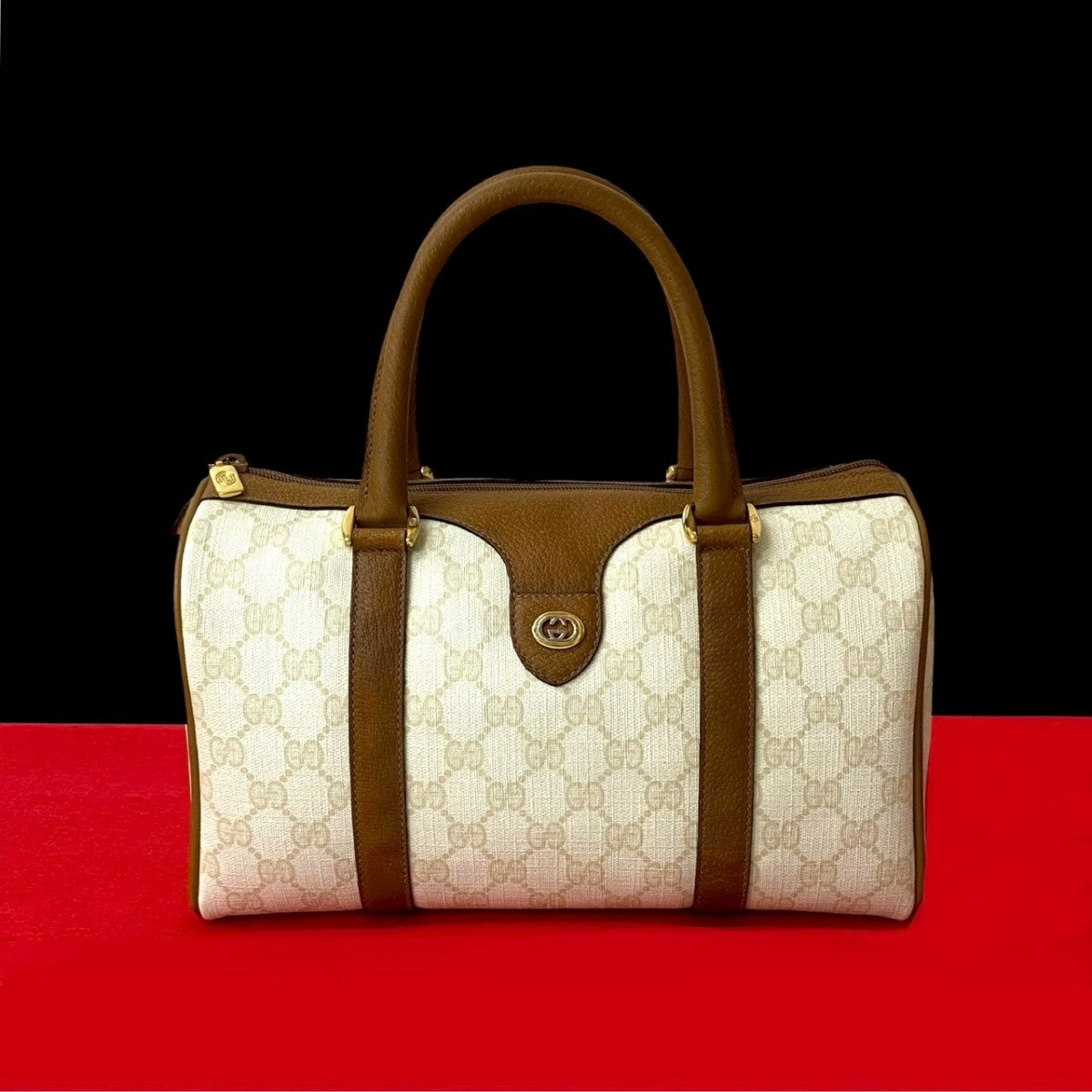 GUCCI Handbag leather white