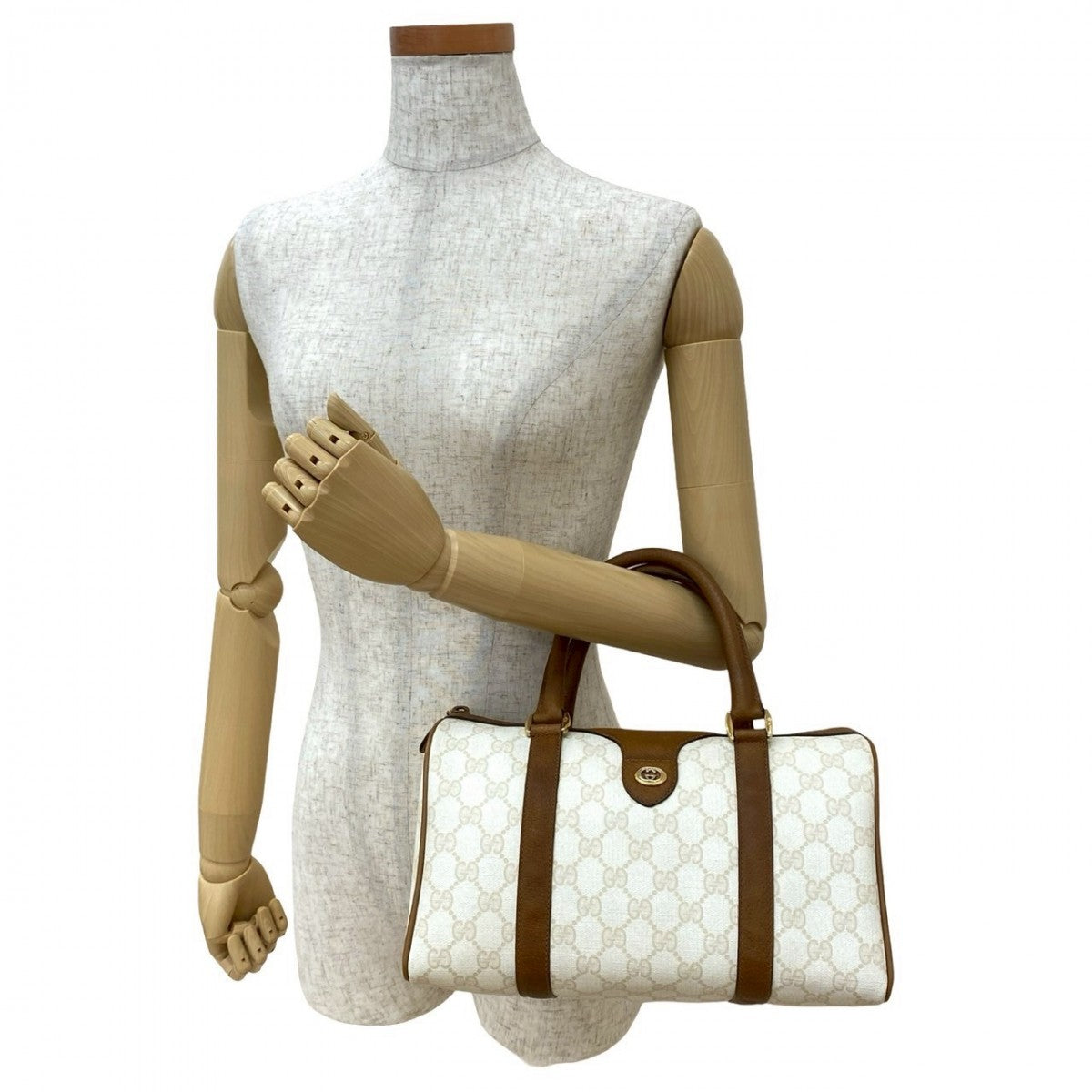 GUCCI Handbag leather white