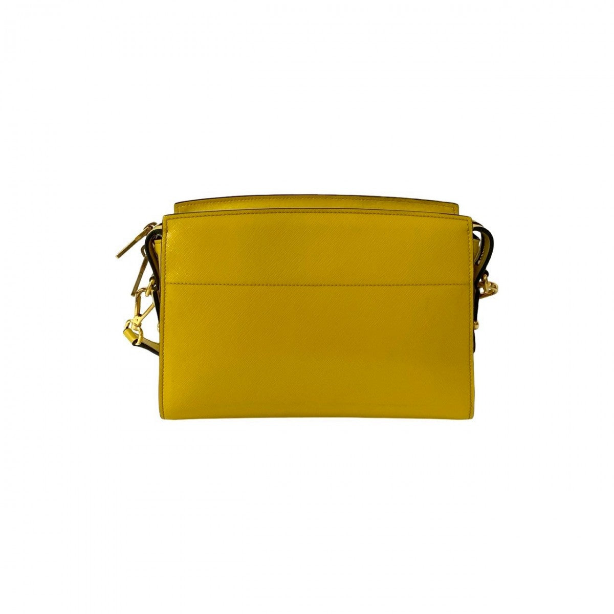PRADA Shoulder Bag leather yellow