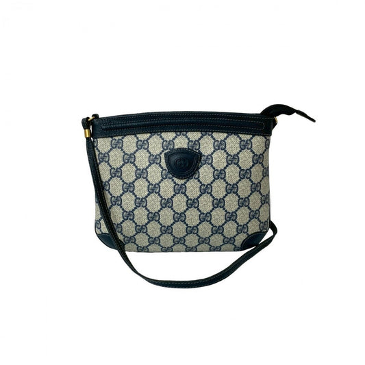 GUCCI Shoulder Bag leather Navy