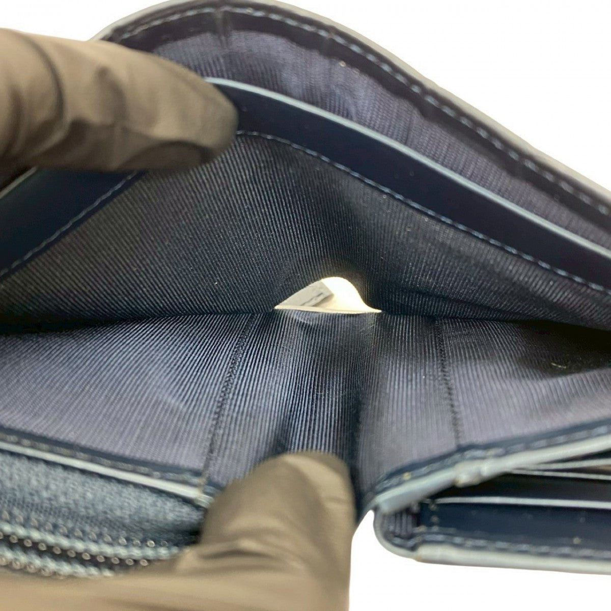 GIVENCHY Bifold Wallet leather Navy