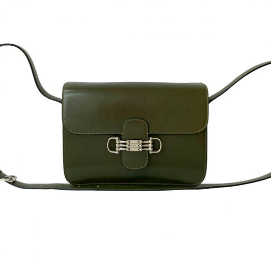 CELINE Shoulder Bag Calfskin khaki