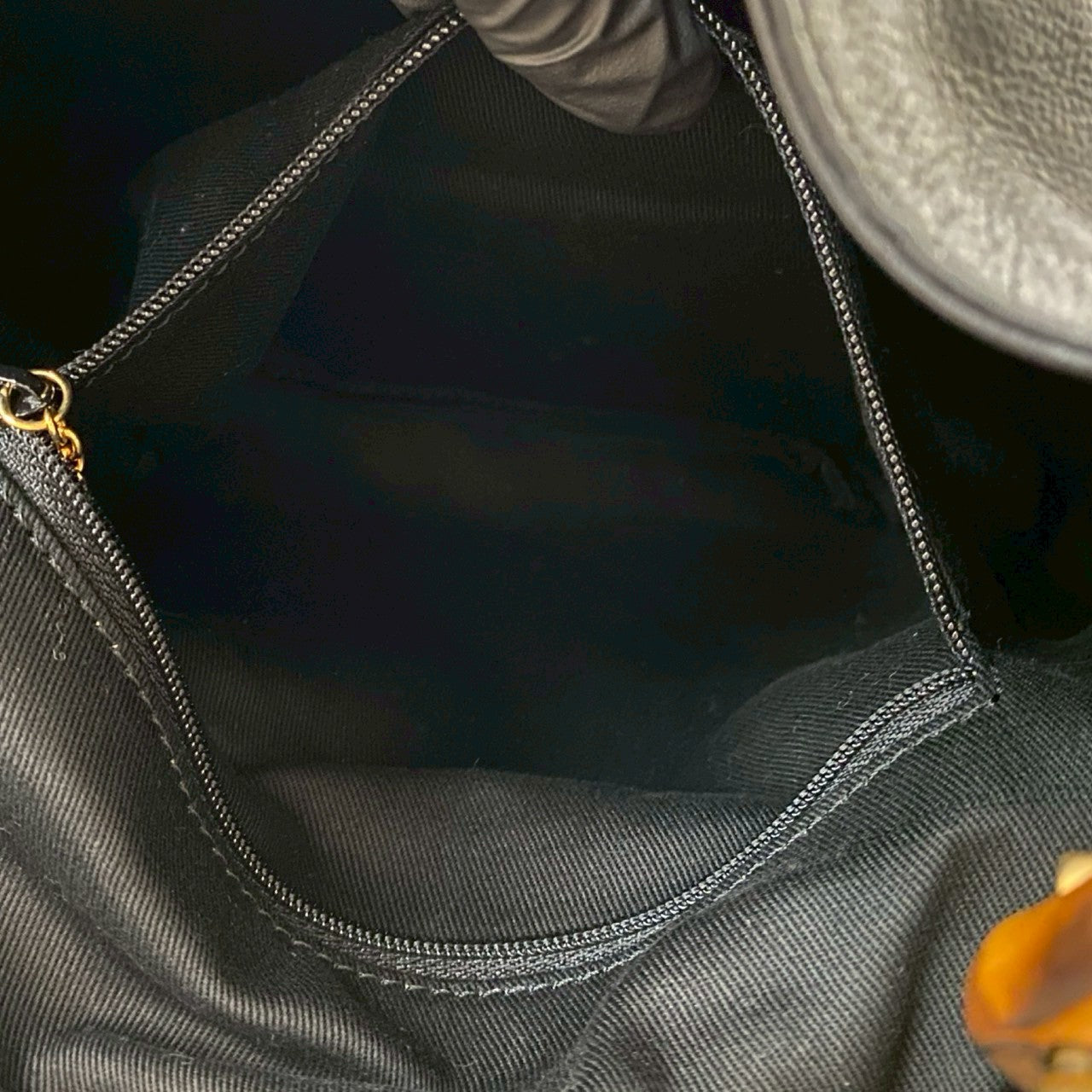 GUCCI Handbag leather black Bamboo