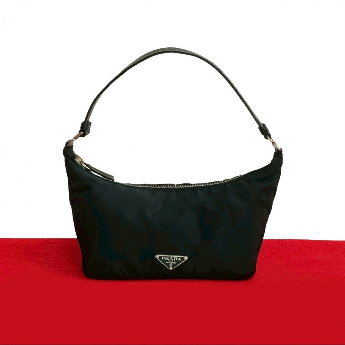 PRADA Handbag Nylon black