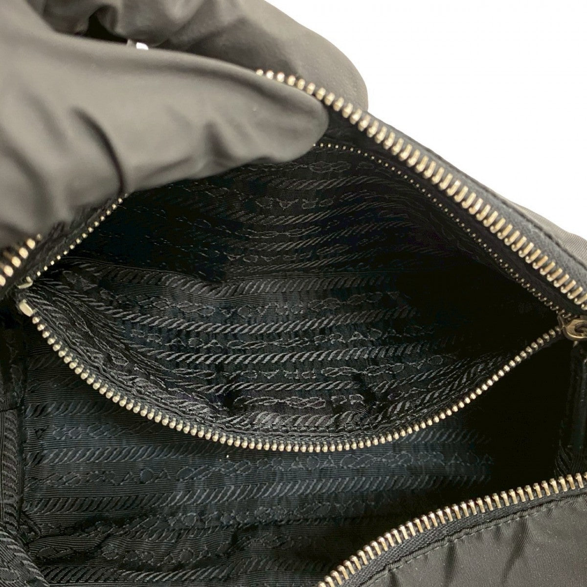 PRADA Handbag Nylon black