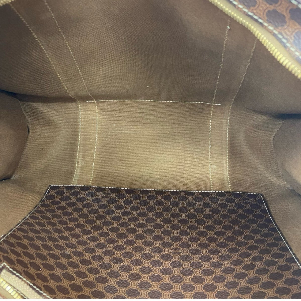 CELINE Tote Bag leather Brown