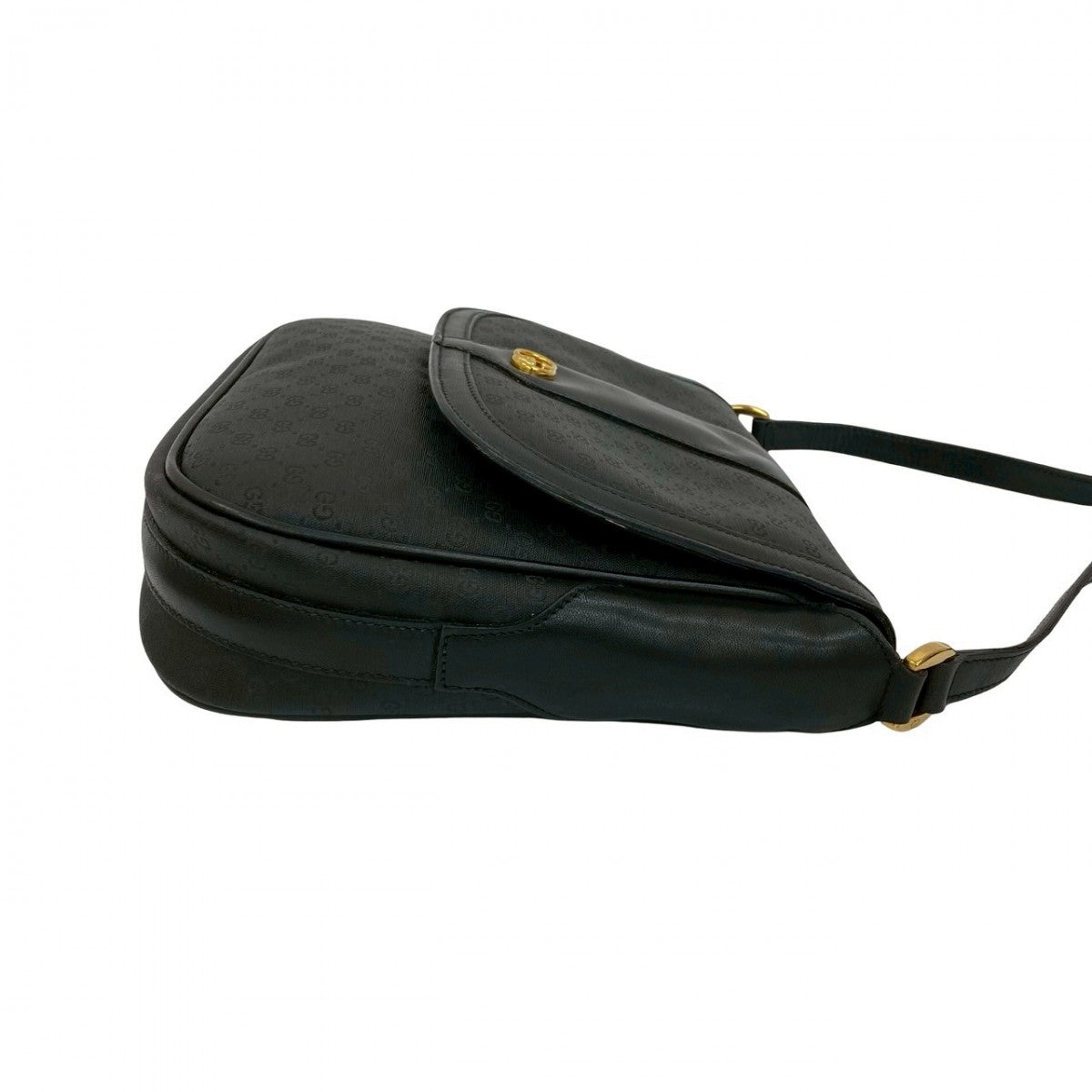 GUCCI Shoulder Bag Leather, PVC black Micro GG Women Used Authentic