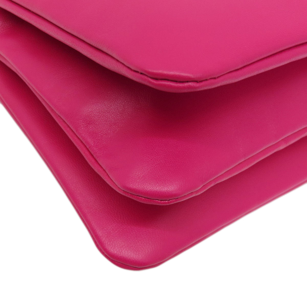 CELINE Shoulder Bag Calfskin pink trio Women Used Authentic