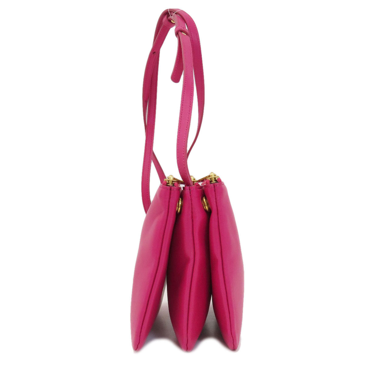 CELINE Shoulder Bag Calfskin pink trio Women Used Authentic