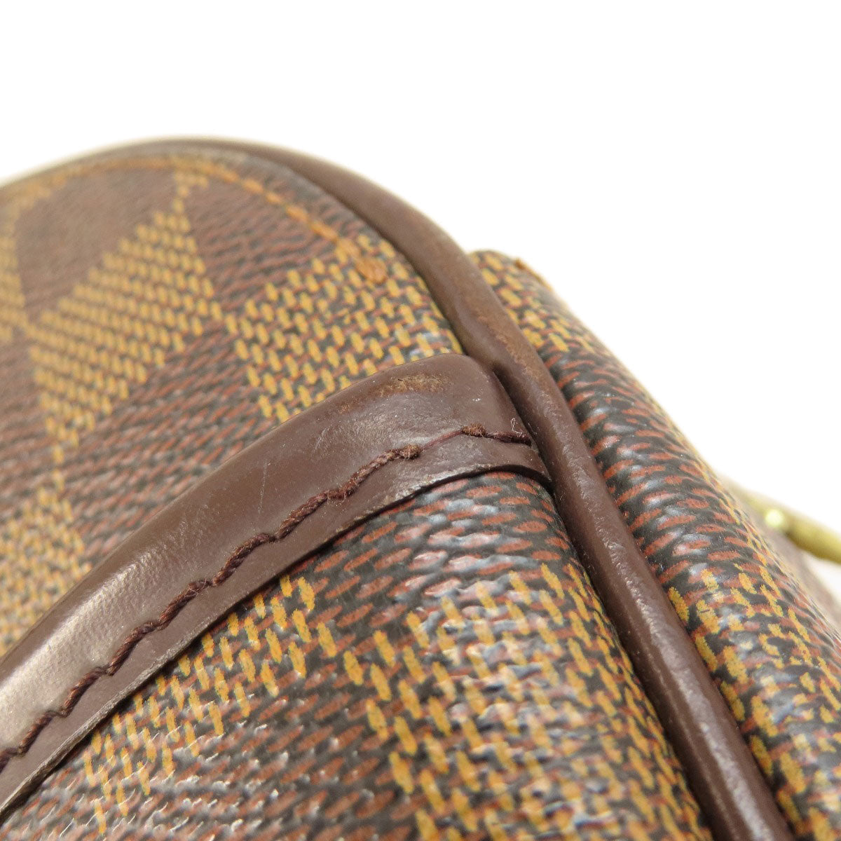 LOUIS VUITTON Handbag N51282 Damier canvas Brown Saria Horizontal Damier Ebene Women Used Authentic