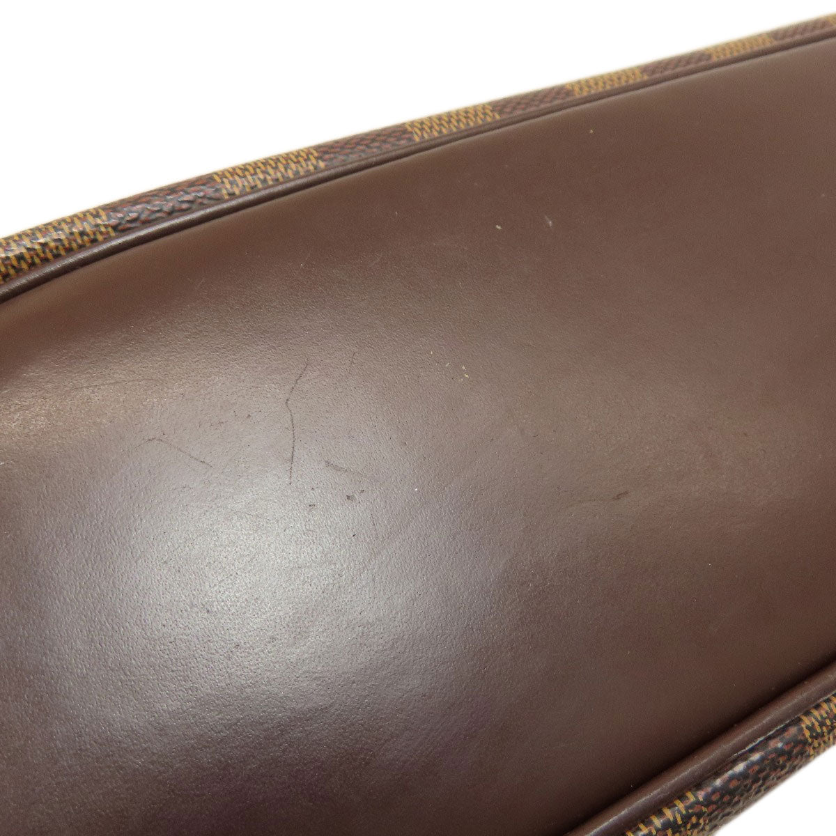 LOUIS VUITTON Handbag N51282 Damier canvas Brown Saria Horizontal Damier Ebene Women Used Authentic