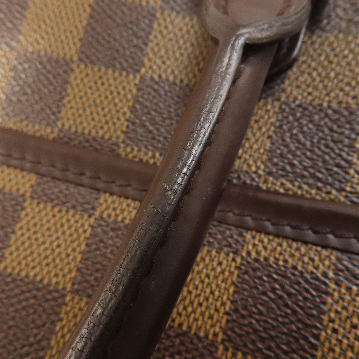 LOUIS VUITTON Handbag N51282 Damier canvas Brown Saria Horizontal Damier Ebene Women Used Authentic