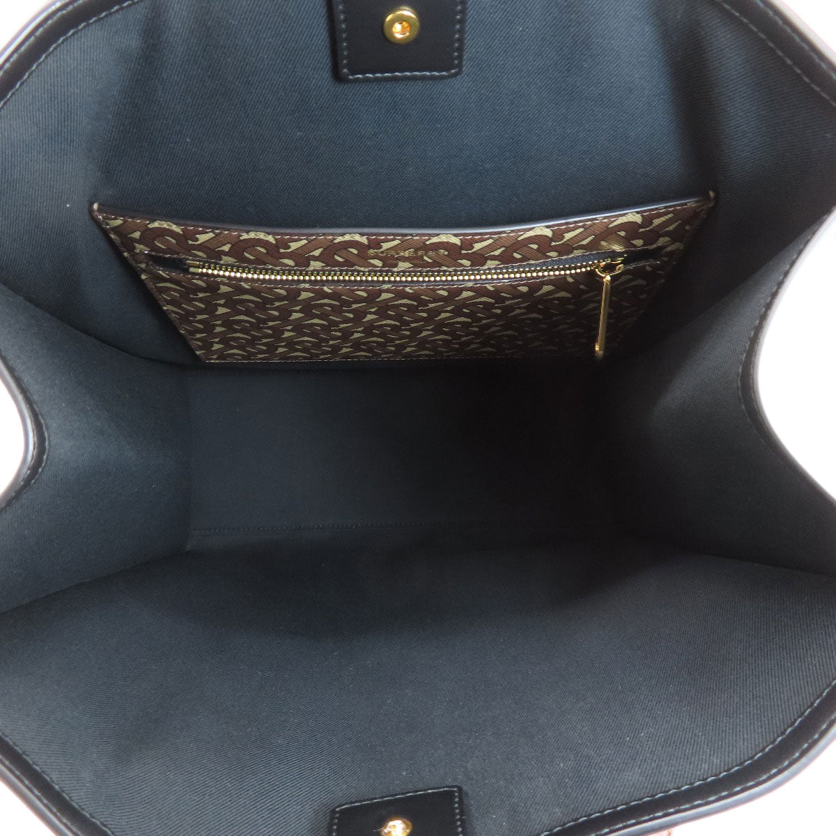 BURBERRY Tote Bag PVC, Leather Brown B logo Women Used Authentic