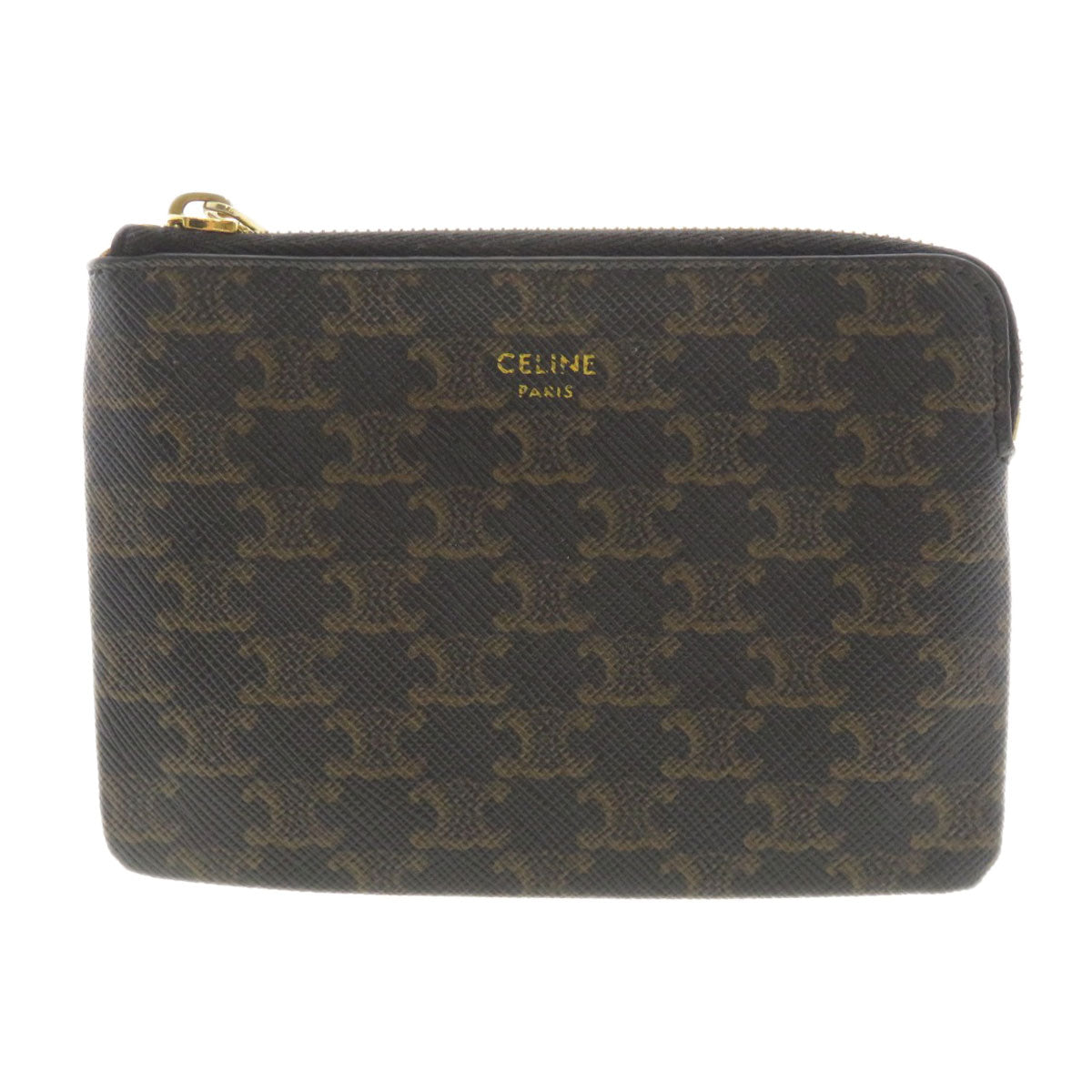 CELINE Coin case PVC Brown Macadam Women(Unisex) Used Authentic