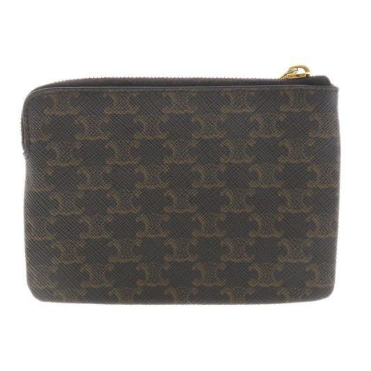 CELINE Coin case PVC Brown Macadam Women(Unisex) Used Authentic