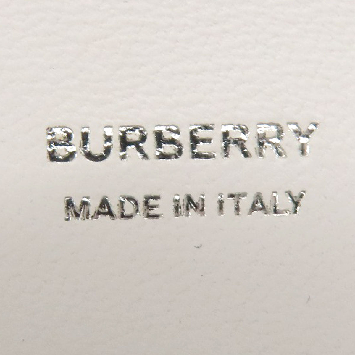BURBERRY Shoulder Bag leather white Mini pochette Women Used Authentic