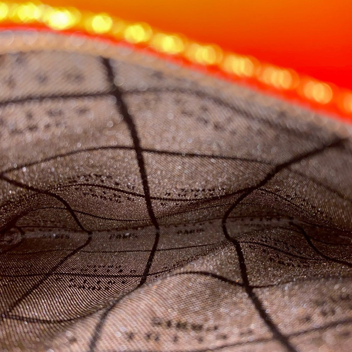 CELINE Shoulder Bag leather Orange logo ring Metal Women Used Authentic