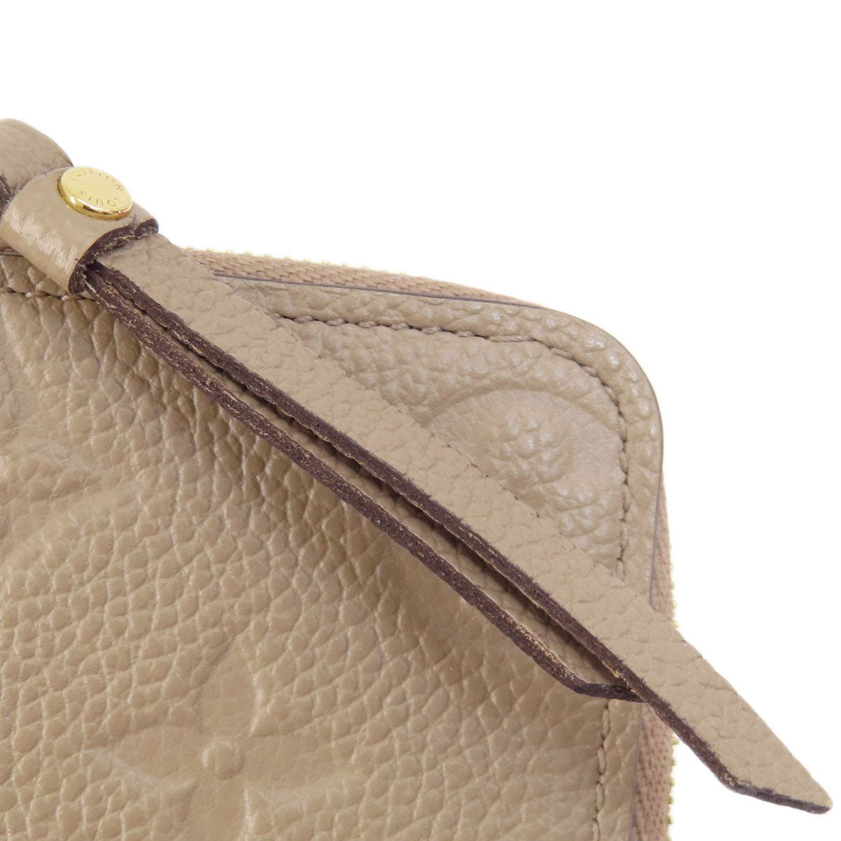 LOUIS VUITTON Coin case M68696 Ann Platt beige Zippy Coin Purse Tourterelle Women Used Authentic