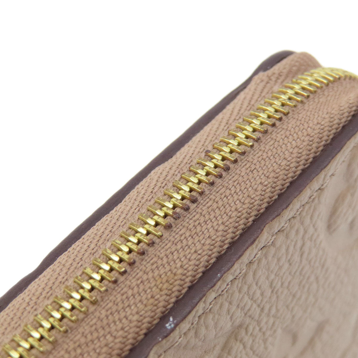 LOUIS VUITTON Coin case M68696 Ann Platt beige Zippy Coin Purse Tourterelle Women Used Authentic