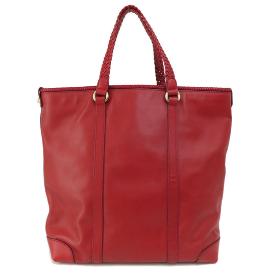 GUCCI Tote Bag 336660 leather Red outlet Women Used Authentic