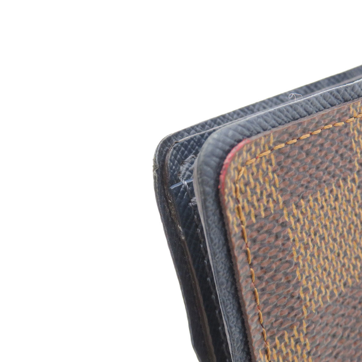 LOUIS VUITTON Long Wallet Purse N63153 Damier canvas Brown Portefeuille Brazza Former Women Used Authentic