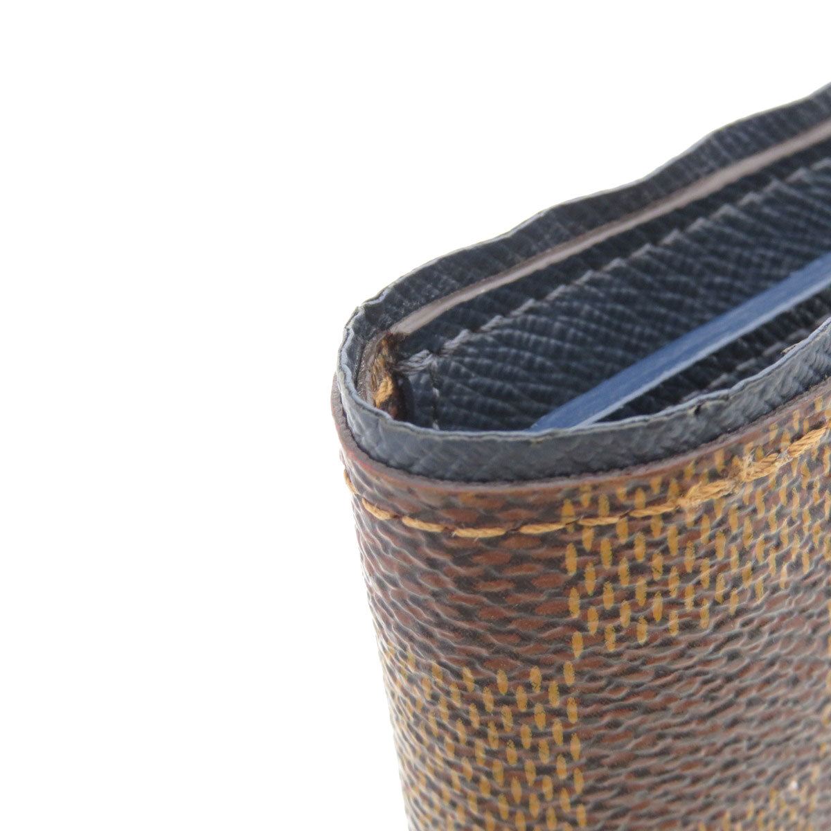 LOUIS VUITTON Long Wallet Purse N63153 Damier canvas Brown Portefeuille Brazza Former Women Used Authentic