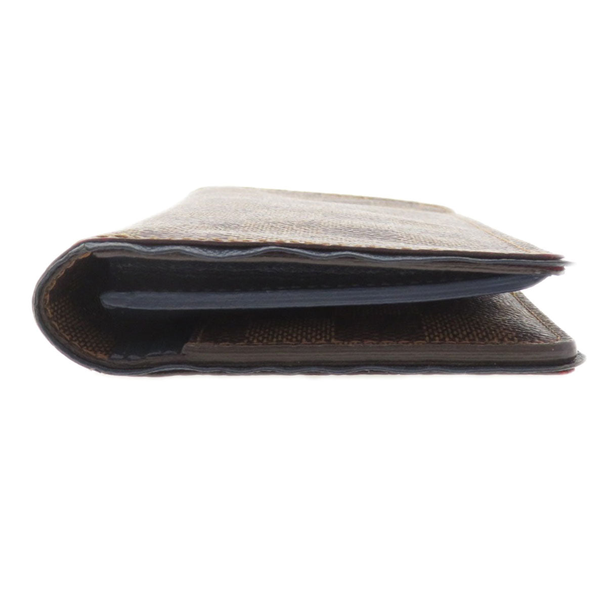 LOUIS VUITTON Long Wallet Purse N63153 Damier canvas Brown Portefeuille Brazza Former Women Used Authentic