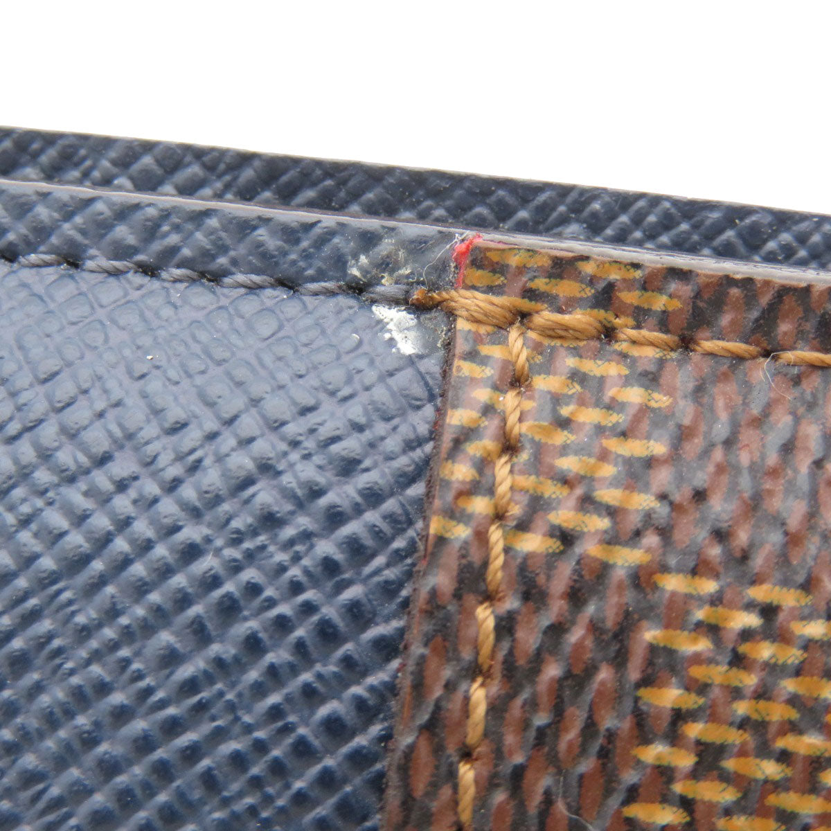 LOUIS VUITTON Long Wallet Purse N63153 Damier canvas Brown Portefeuille Brazza Former Women Used Authentic