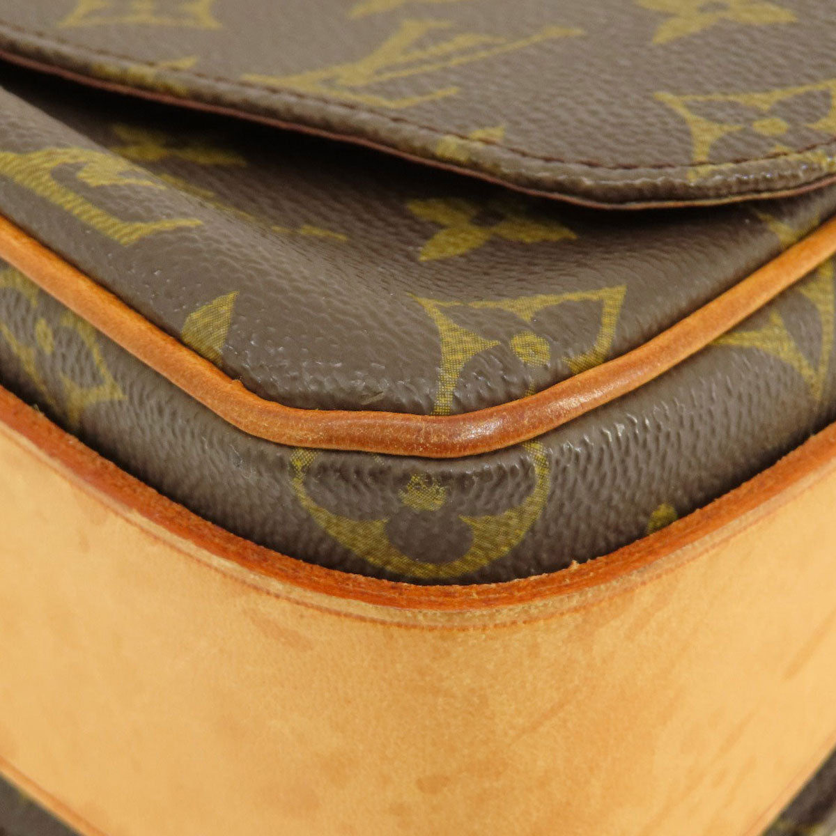 LOUIS VUITTON Shoulder Bag M51252 Monogram canvas Brown Cartouchiere monogram Women Used Authentic