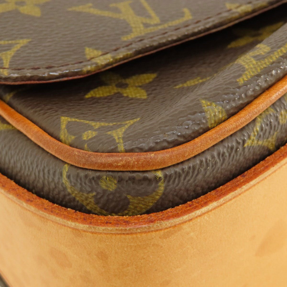 LOUIS VUITTON Shoulder Bag M51252 Monogram canvas Brown Cartouchiere monogram Women Used Authentic
