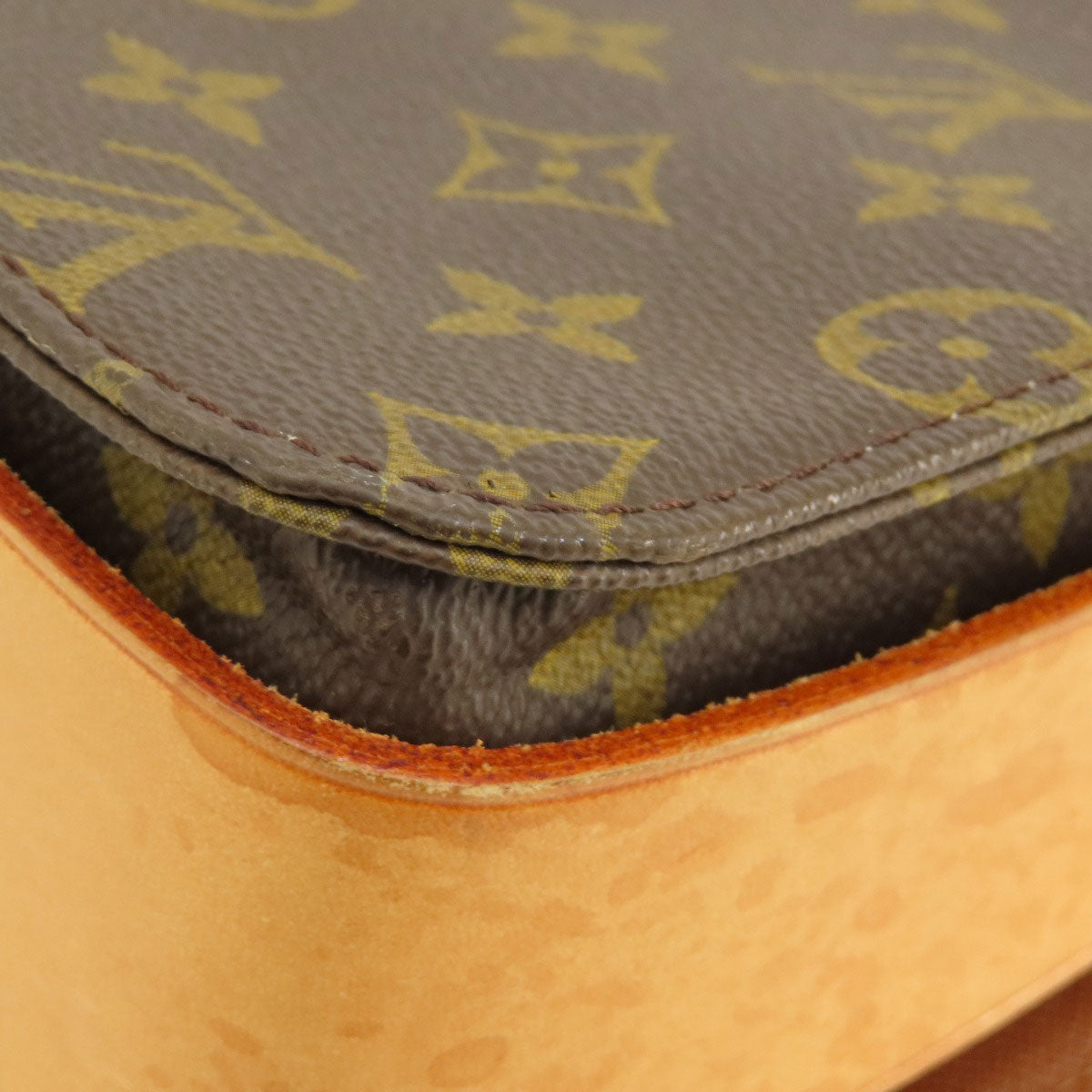 LOUIS VUITTON Shoulder Bag M51252 Monogram canvas Brown Cartouchiere monogram Women Used Authentic