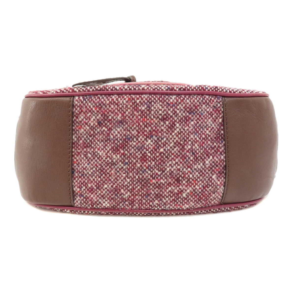 CELINE Handbag Tweed, Leather Red logoMetal Tweed Women Used Authentic
