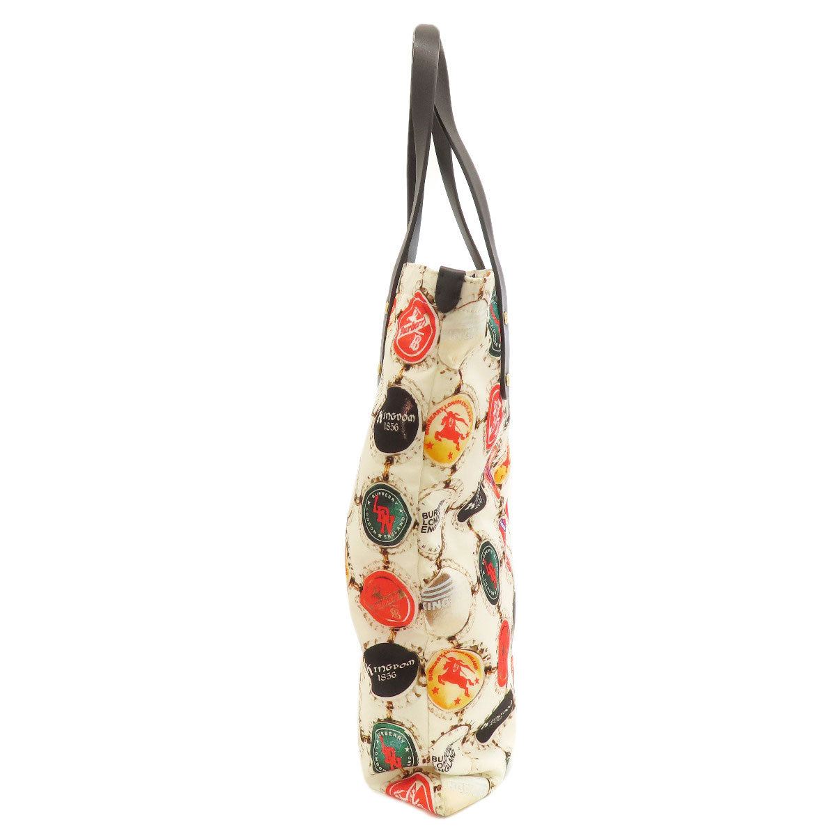 BURBERRY Tote Bag Nylon white Bottle Cap Print