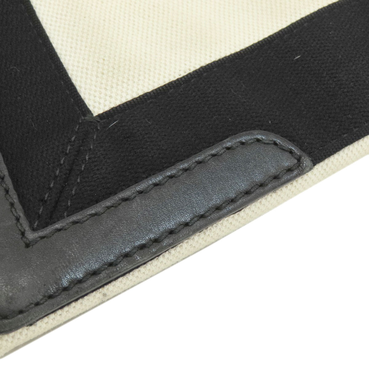 BALENCIAGA Tote Bag 339933 canvas white Navy kabas S Women Used Authentic
