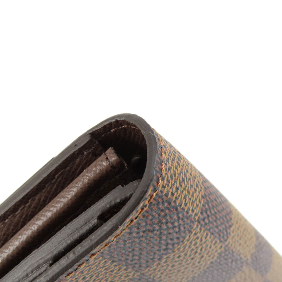 LOUIS VUITTON Long Wallet Purse N63209 Damier canvas Brown Portefeuille Sara
