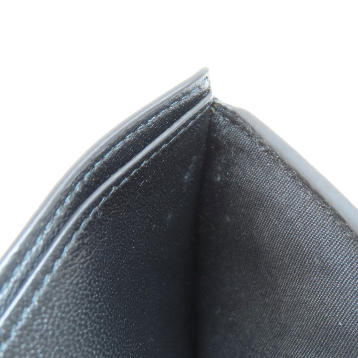 BALENCIAGA Bifold Wallet 779971 leather black BB mens Used Authentic