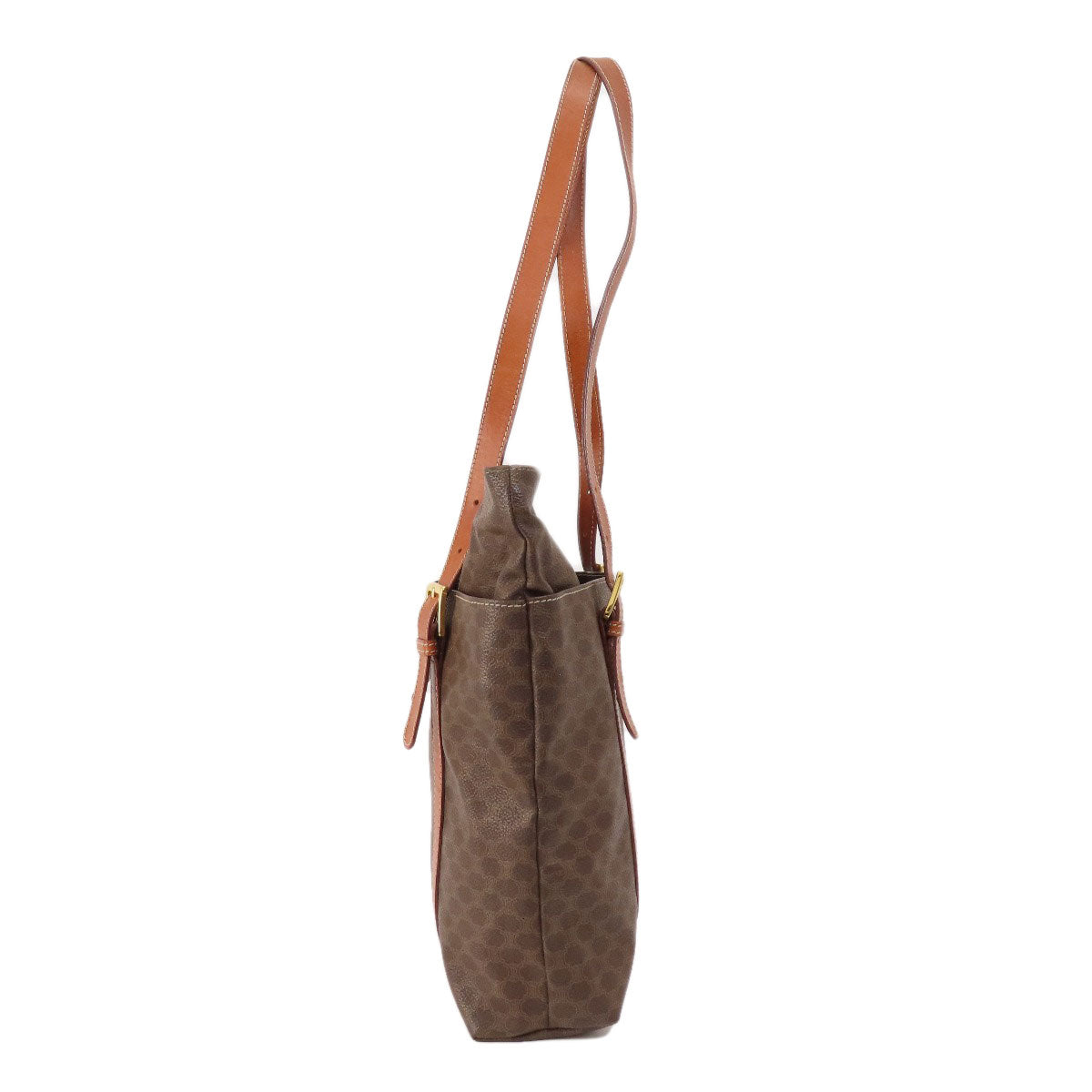 CELINE Tote Bag PVC Brown Macadam Pattern Women Used Authentic