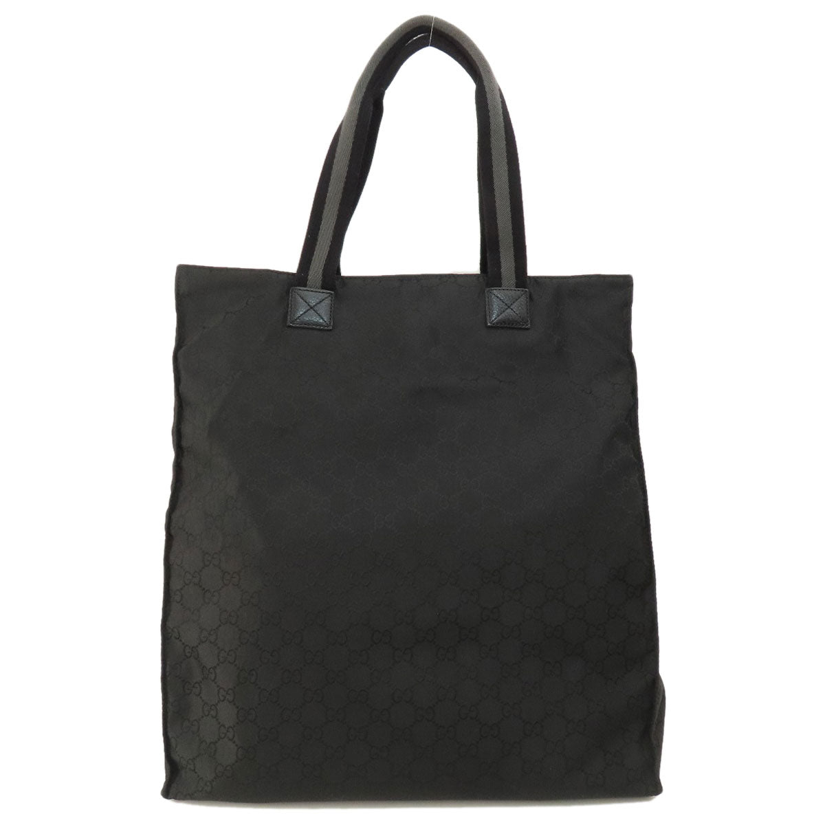 GUCCI Tote Bag 449177 Nylon black GG outlet Women Used Authentic